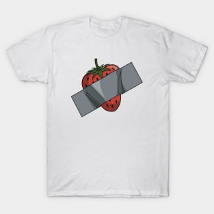 A red strawberry stuck on with some duct tape T-Shirt